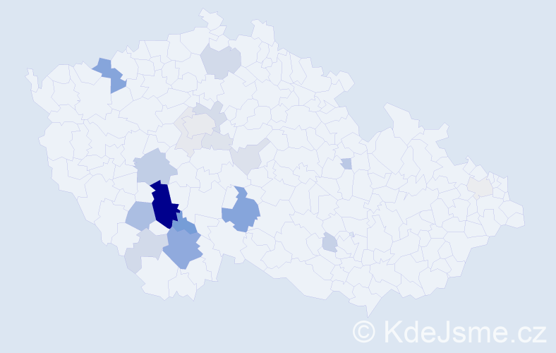 Příjmení: 'Máška', počet výskytů 69 v celé ČR