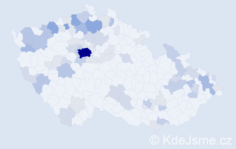 Příjmení: 'Verešová', počet výskytů 188 v celé ČR