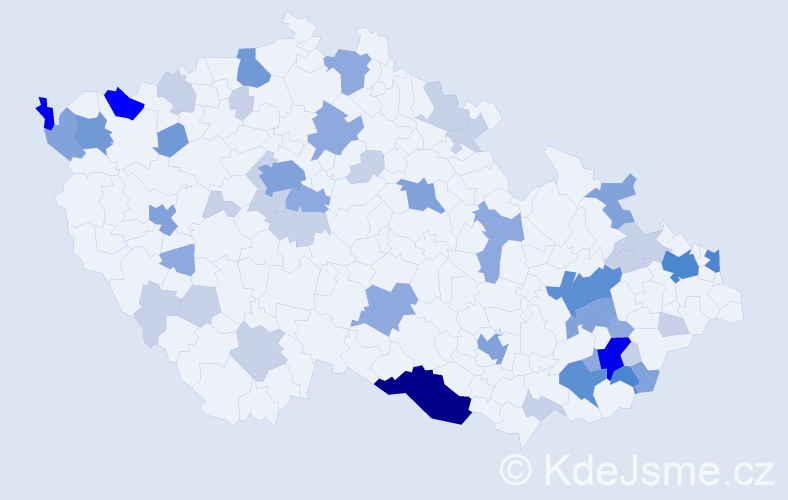 Příjmení: 'Prekop', počet výskytů 146 v celé ČR