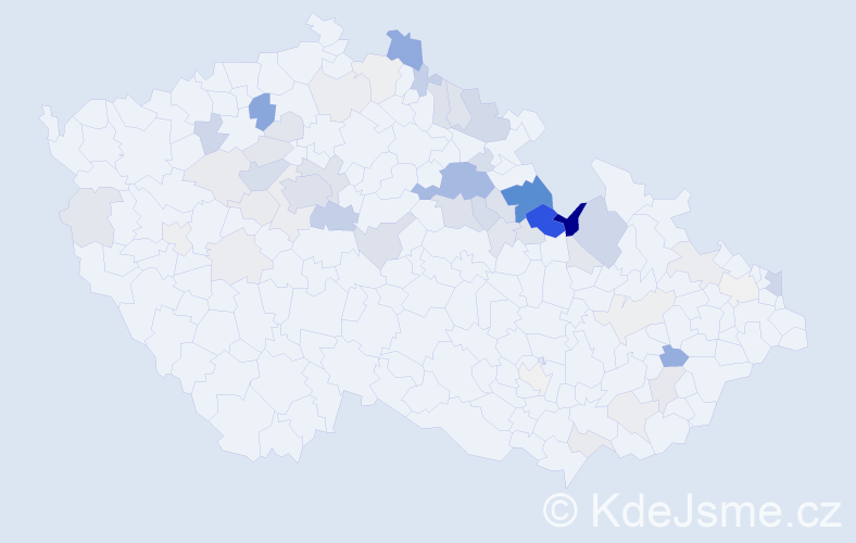 Příjmení: 'Michaličková', počet výskytů 162 v celé ČR