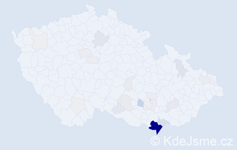 Příjmení: 'Ciprys', počet výskytů 130 v celé ČR