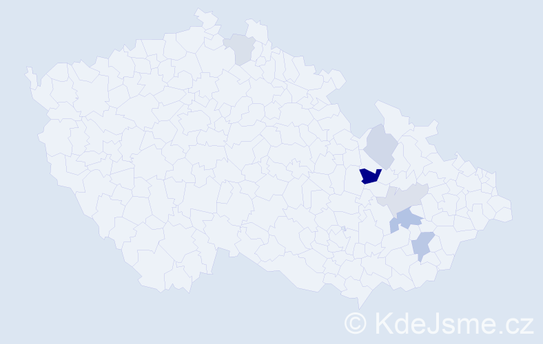 Příjmení: 'Czislinský', počet výskytů 11 v celé ČR