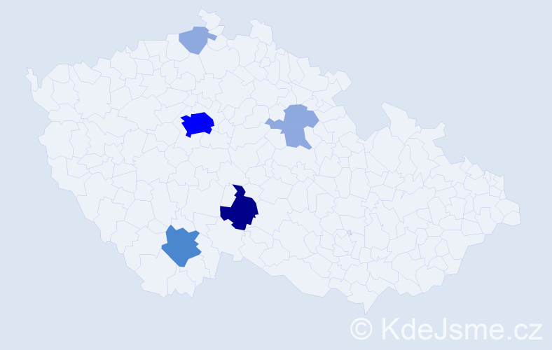 Příjmení: 'Rexhepi', počet výskytů 14 v celé ČR
