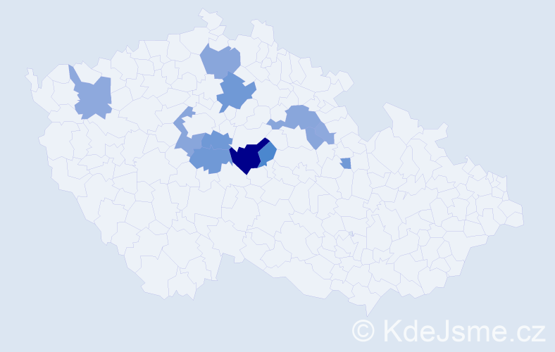Příjmení: 'Vocl', počet výskytů 35 v celé ČR
