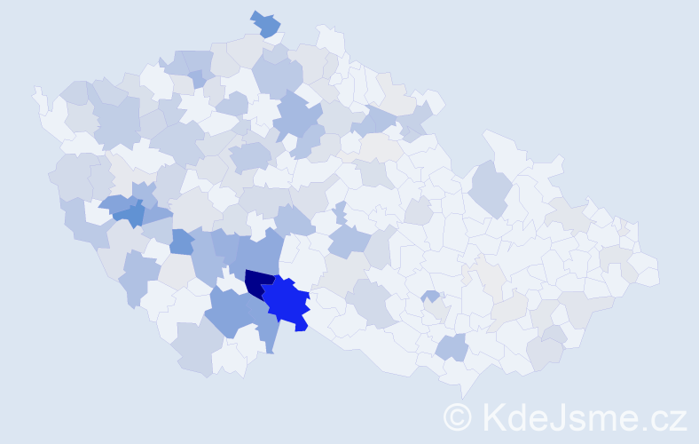 Příjmení: 'Hrádek', počet výskytů 404 v celé ČR