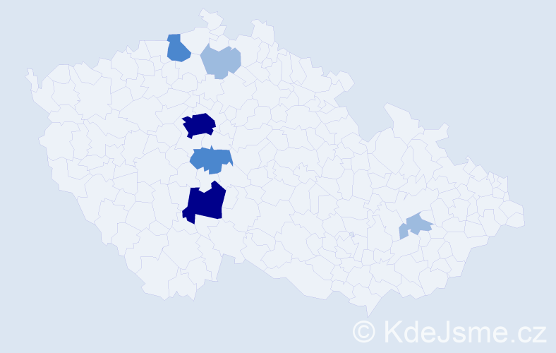 Příjmení: 'Nebušková', počet výskytů 14 v celé ČR