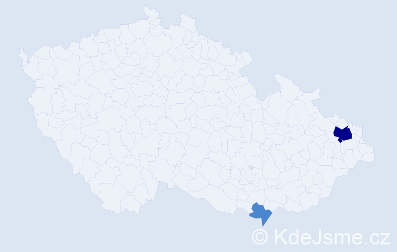 Příjmení: 'Fehervary', počet výskytů 6 v celé ČR