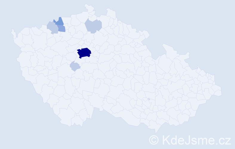Příjmení: 'Ullíková', počet výskytů 18 v celé ČR