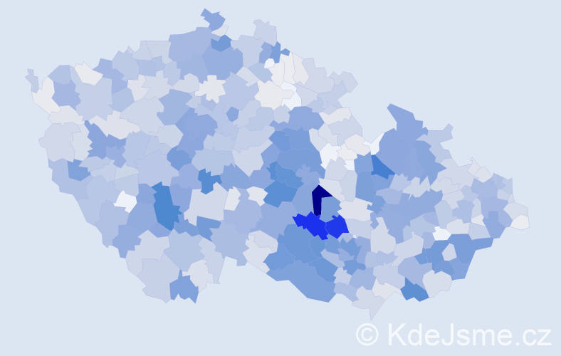 Příjmení: 'Žák', počet výskytů 4763 v celé ČR