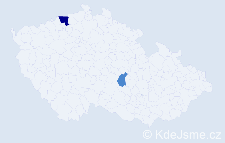 Příjmení: 'Pedersenová', počet výskytů 4 v celé ČR