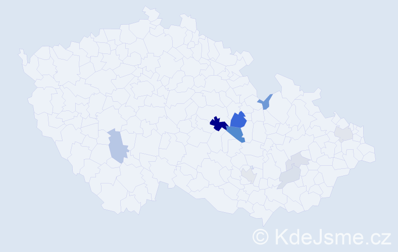 Příjmení: 'Knettigová', počet výskytů 24 v celé ČR