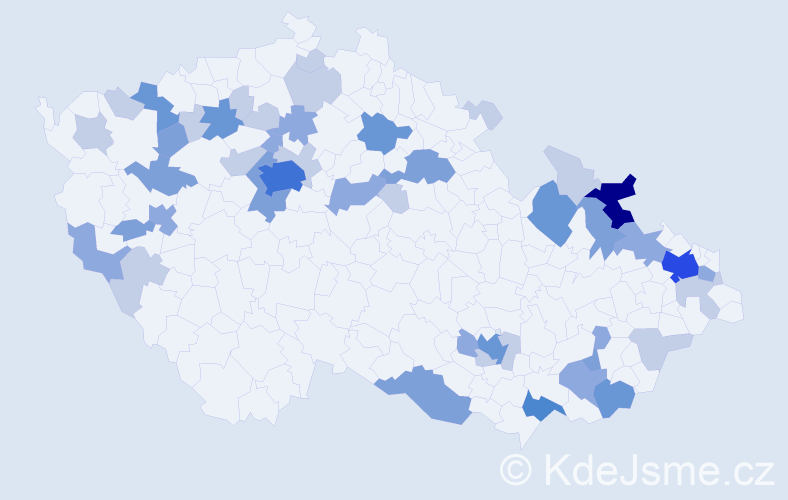 Příjmení: 'Repka', počet výskytů 114 v celé ČR
