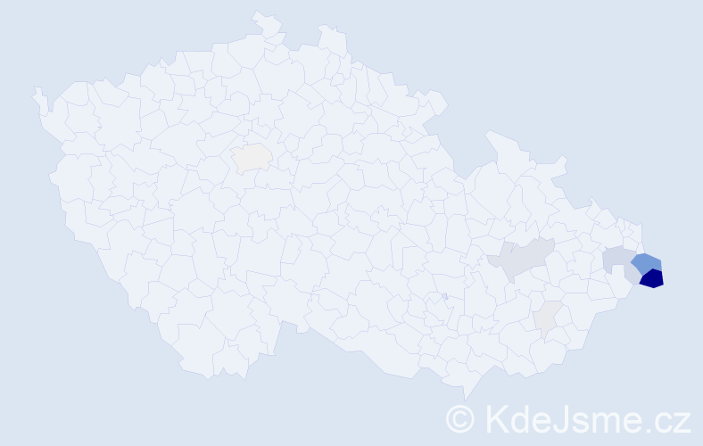 Příjmení: 'Kwaczek', počet výskytů 37 v celé ČR