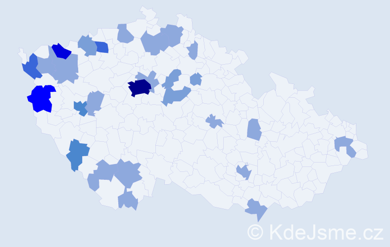 Příjmení: '"Vu Dinh"', počet výskytů 56 v celé ČR