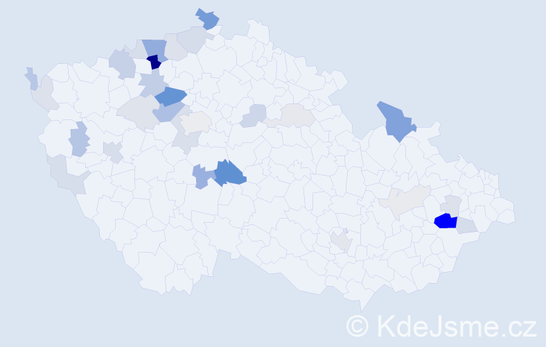 Příjmení: 'Vaiglová', počet výskytů 95 v celé ČR