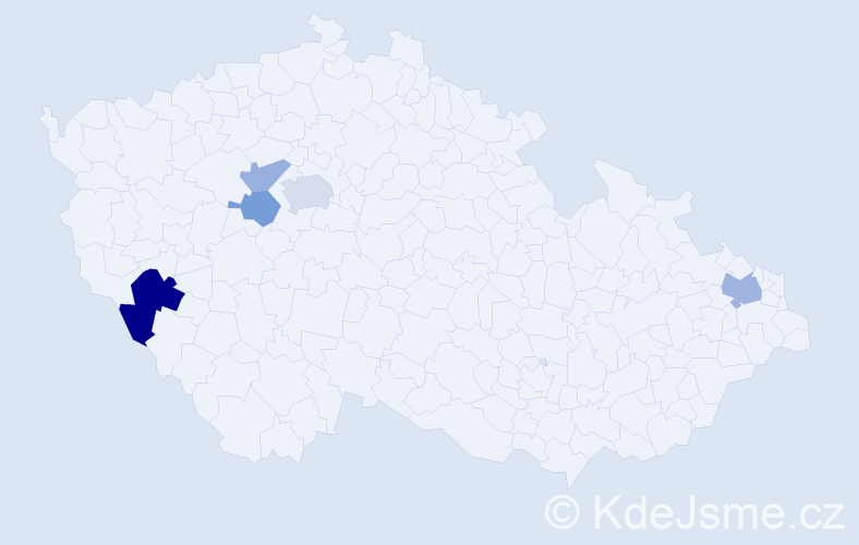 Příjmení: 'Michnicová', počet výskytů 9 v celé ČR