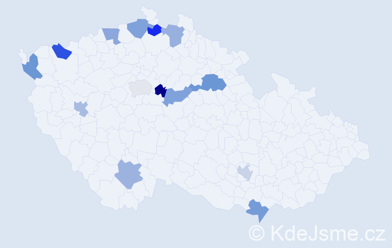Příjmení: '"Tran Kim"', počet výskytů 15 v celé ČR