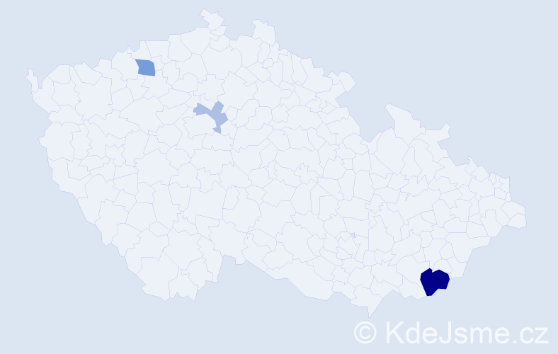 Příjmení: 'Krysten', počet výskytů 8 v celé ČR