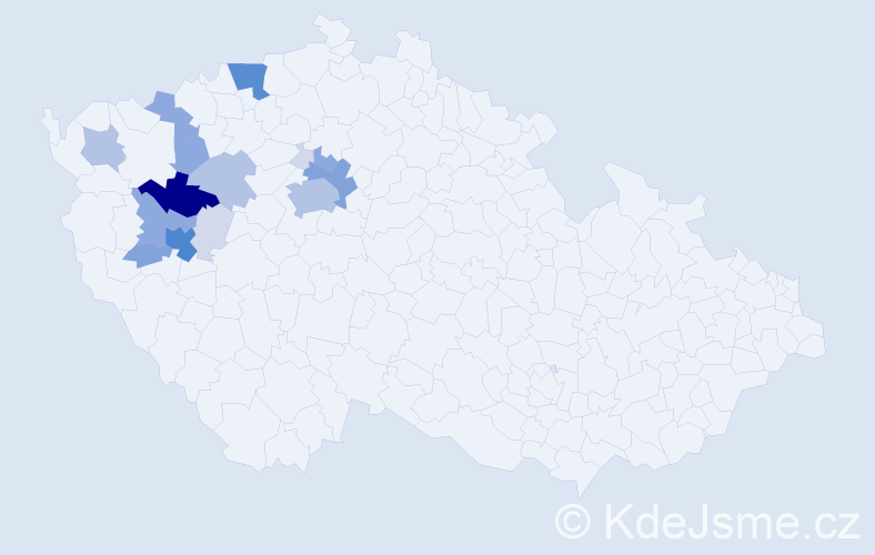 Příjmení: 'Piškule', počet výskytů 59 v celé ČR