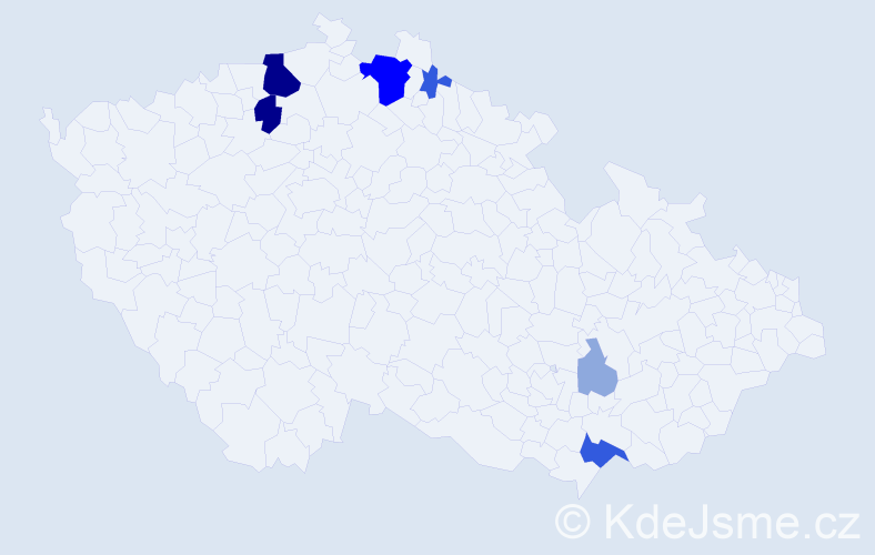 Příjmení: 'Pakan', počet výskytů 21 v celé ČR