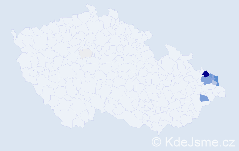 Příjmení: 'Salawová', počet výskytů 18 v celé ČR
