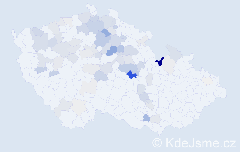 Příjmení: 'Kolbaba', počet výskytů 159 v celé ČR