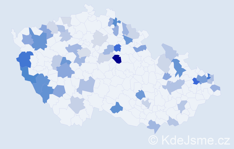 Příjmení: 'Rišková', počet výskytů 123 v celé ČR