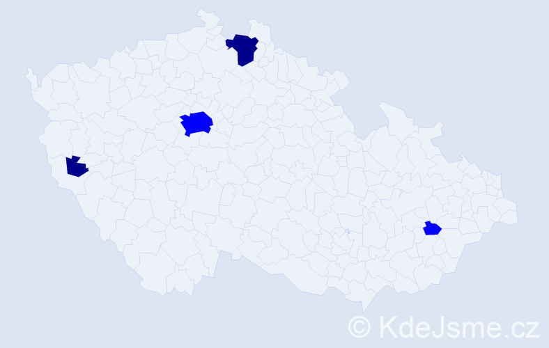 Příjmení: 'Hoang Tien', počet výskytů 6 v celé ČR