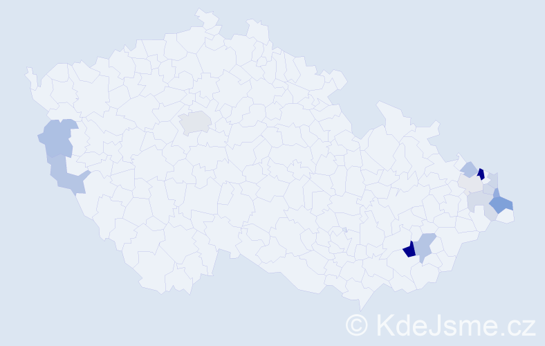 Příjmení: 'Mamicová', počet výskytů 30 v celé ČR