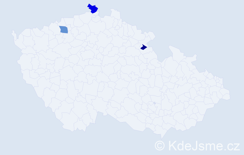 Příjmení: 'Nedopitová', počet výskytů 5 v celé ČR