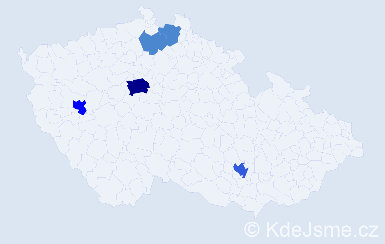 Příjmení: 'Kraemer', počet výskytů 16 v celé ČR
