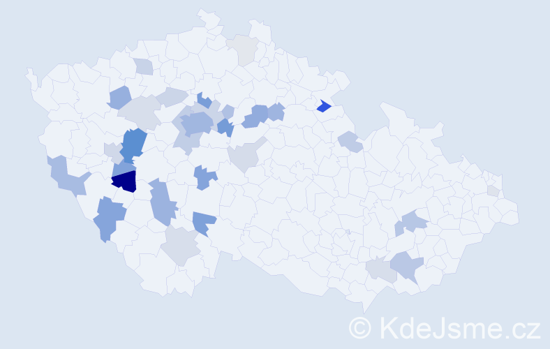 Příjmení: 'Kec', počet výskytů 97 v celé ČR