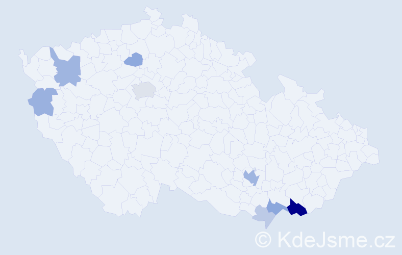 Příjmení: 'Spazier', počet výskytů 23 v celé ČR