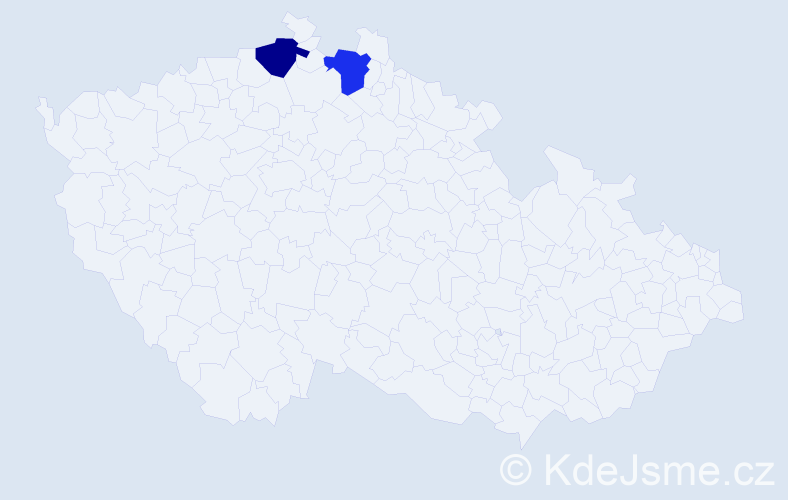 Příjmení: 'Hrabovec', počet výskytů 2 v celé ČR