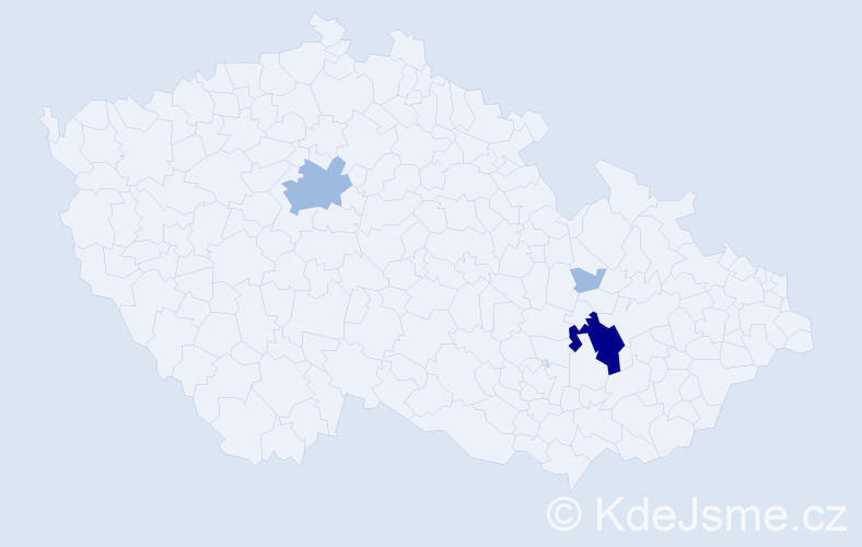 Příjmení: 'Tinclová', počet výskytů 7 v celé ČR