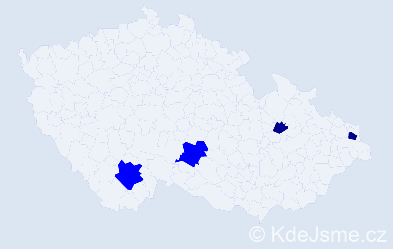 Příjmení: 'Denevová', počet výskytů 6 v celé ČR