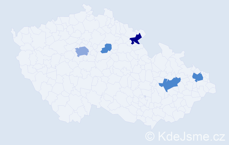 Příjmení: 'Bega', počet výskytů 12 v celé ČR