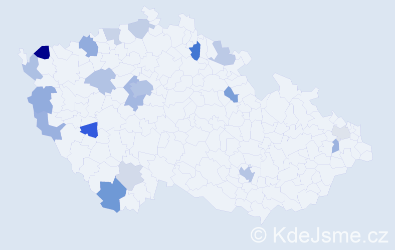Příjmení: 'Gerber', počet výskytů 38 v celé ČR