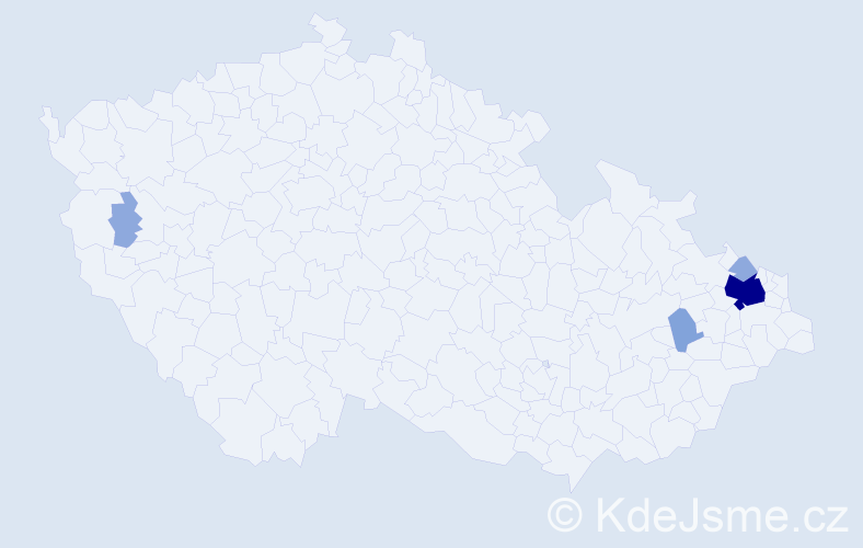 Příjmení: 'Talarczyková', počet výskytů 12 v celé ČR