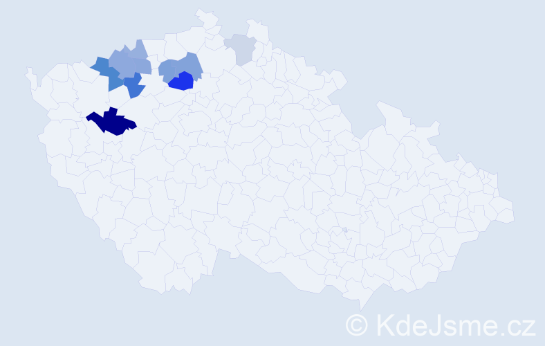 Příjmení: 'Kudračová', počet výskytů 20 v celé ČR