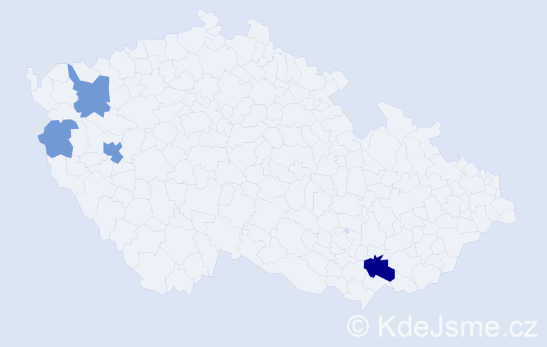 Příjmení: 'Chvostalová', počet výskytů 12 v celé ČR