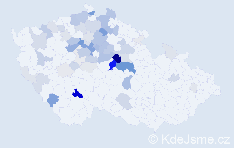 Příjmení: 'Kobera', počet výskytů 238 v celé ČR