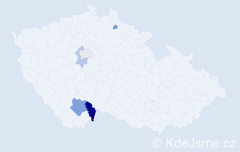 Příjmení: 'Márovec', počet výskytů 23 v celé ČR