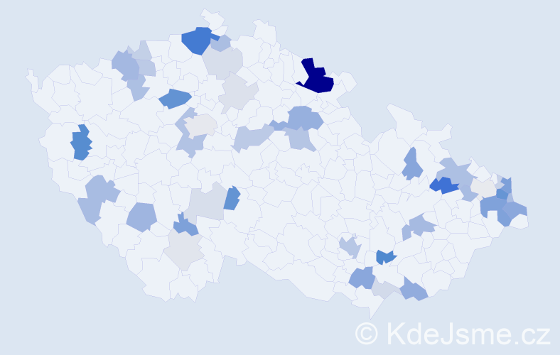 Příjmení: 'Kuric', počet výskytů 117 v celé ČR