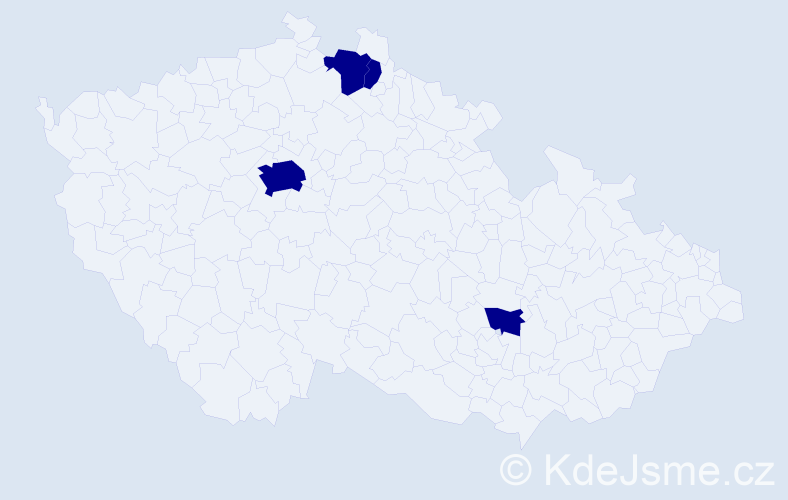 Příjmení: 'Čuttová', počet výskytů 4 v celé ČR