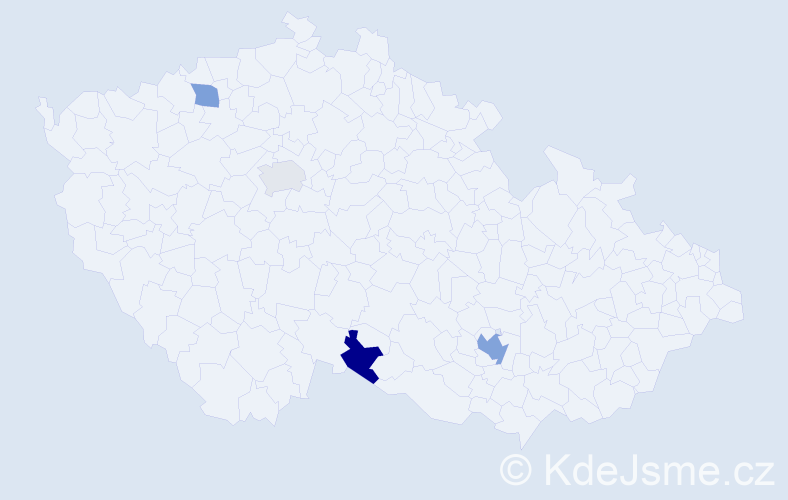 Příjmení: 'Lukjanov', počet výskytů 6 v celé ČR