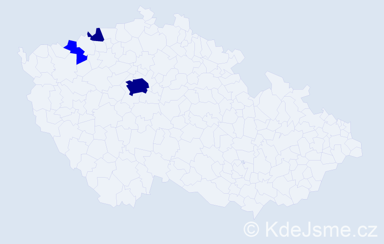 Příjmení: 'Allert', počet výskytů 5 v celé ČR