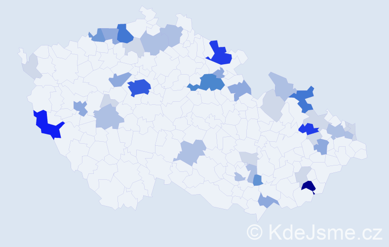 Příjmení: 'Anders', počet výskytů 137 v celé ČR