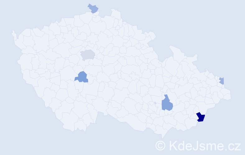 Příjmení: 'Crkoň', počet výskytů 16 v celé ČR