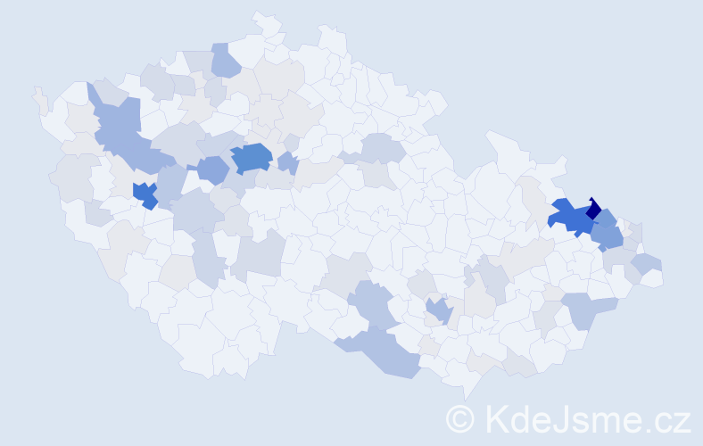 Příjmení: 'Hahnová', počet výskytů 353 v celé ČR